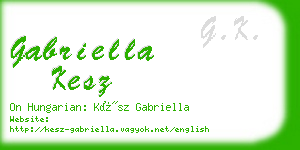 gabriella kesz business card